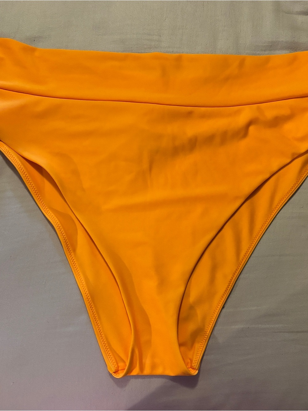 Aerie Bright Orange High Cut Cheeky Bikini Bottom XXL